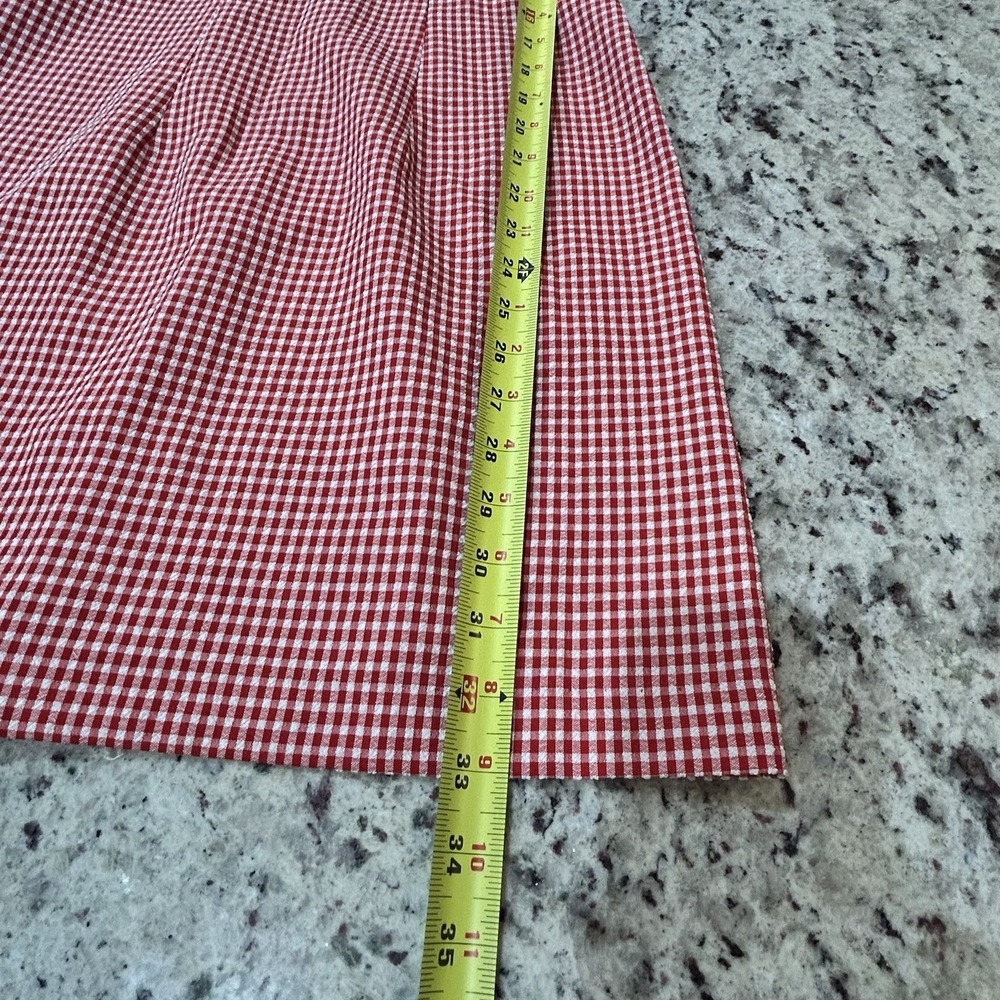 DBY 90's Vintage Red Gingham Checked Mini Dress Retro Boho Chic Summer Dress S‎ - Picture 6 of 9